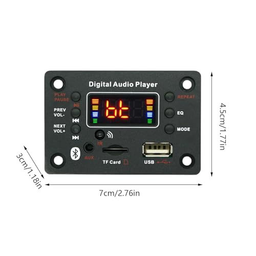 Módulo Receptor de Audio MP3 para Coche | Módulo Receptor MP3 Inalámbrico para Automóvil - Componentes Electrónicos Estables Sin Pérdidas para Principiantes Y Expertos - imagen 5