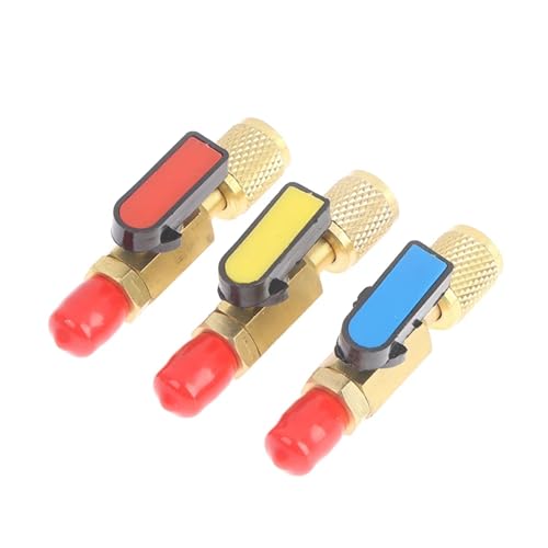Válvula de bola R22 para manguera de carga AC 1/4 SAE macho hembra