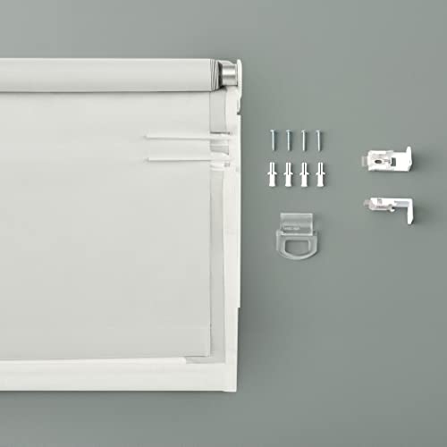 Sun Zero Seraphina Textured Total Blackout Cordless Roman Shade, 35" X 64", White #TOP7