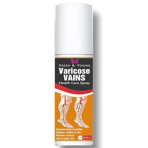 Fresh & Young Varicose Veins Spray | Natural Formula for Fast Relief | Reduces Swelling, Relieves Pa...