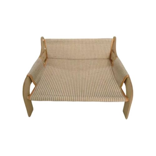 BHJWSA ペットベッド ドッグコット 猫 ベッド 木製 耐摩耗・耐引っかき 厚みのある木製フレーム 安定構造 洗えるペットベッド 向け 室内用ペットハウス 涼感メッシュ 通気性 オールシーズン対応 (スタイルC)