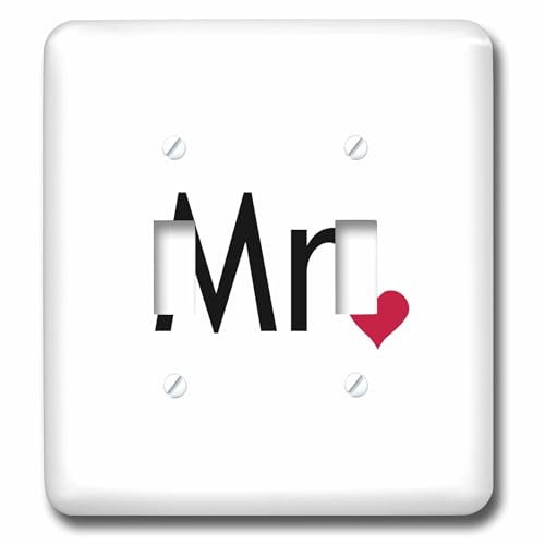 Interrupteur double Mr cœur romantique pour votre chambre de couple