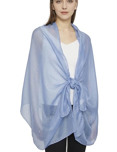 PANTONIGHT Women's Fashion Scarf Sparkling Evening Shawl Lightweight Wedding Shawl Head Scarf and Wraps for Party (2706)3