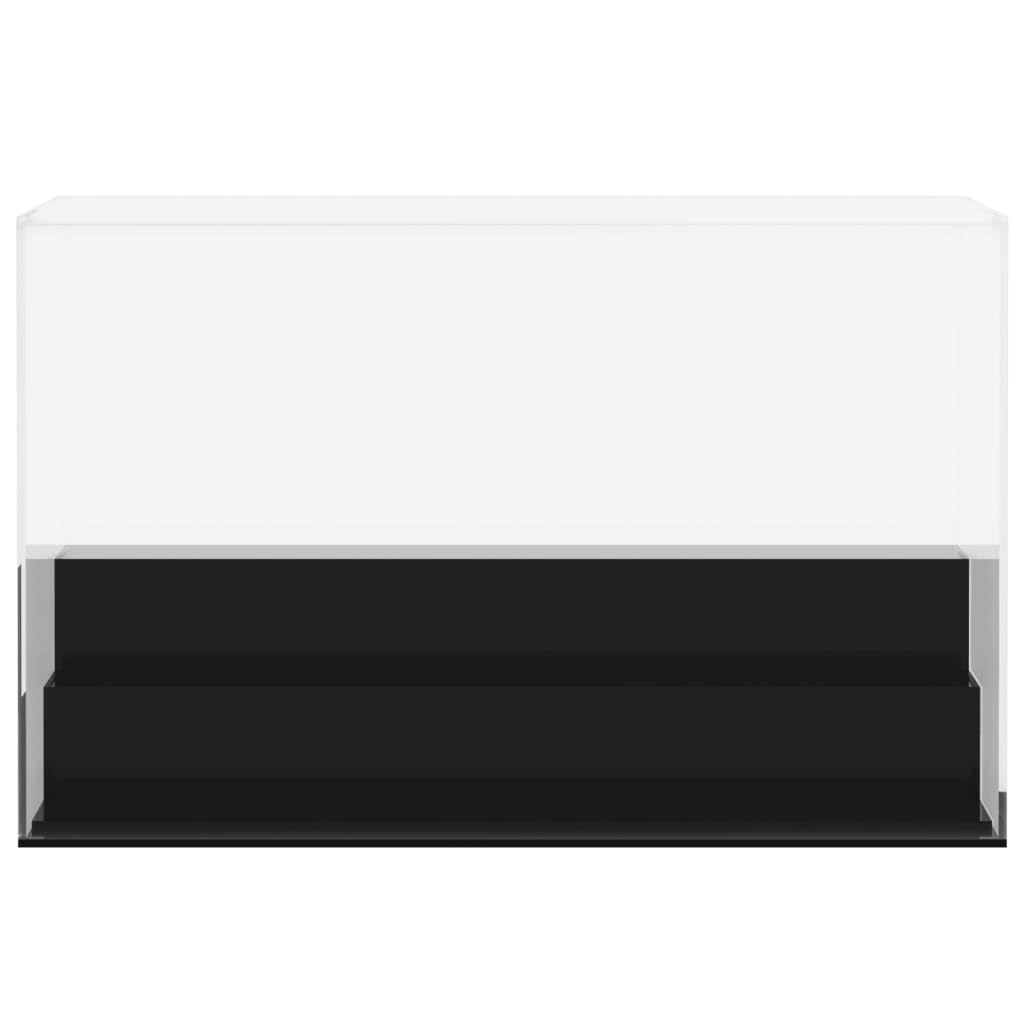 Vitrina de acrílico transparente de 25 x 12 x 16 cm con 3 niveles, 2 mm de grosor, caja de almacenamiento para colección, joyería, reloj, figura, exhibición minorista, feria, expositor