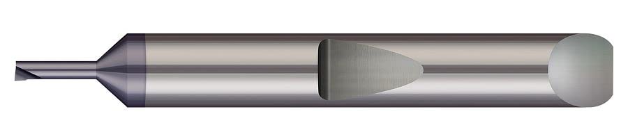 Micro 100 QMBB-070400X Boring Bar - Quick Change, .070" Rotational Min Bore Dia, .400" Max Bore Depth, .0075" Proj, .035" Offset, 3/16" Shank Dia, 1-1/2" OAL, AlTiN