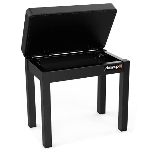 Audibax KB200B – Tabouret de Piano ou de Clavier – Tabouret de Clavier Rembourré en Mousse – Hauteur 49 cm – Banc de Piano avec Espace de Rangement – Robuste et Léger - Les Beatles, Paul McCartney, John Lennon, RIngo Starr, George Harrison Audibax KB200B - Tabouret de Piano ou de Clavier - Tabouret de Clavier Rembourré en Mousse - Hauteur 49 cm - Banc de Piano avec Espace de Rangement - Robuste et Léger