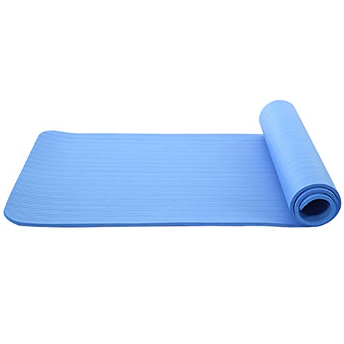 PowerLife Yoga Workout Mats 1/2 Inch Extra Thick High Density Foam Pad Anti-Tear Exercise, Yoga Pilates Mat Blue