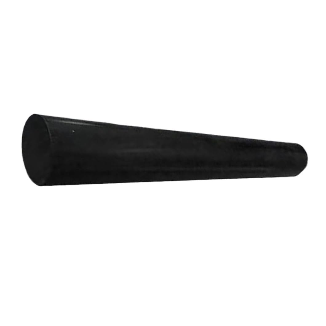 2 varillas de POM negras/blancas, longitud 500 mm, barras redondas de plástico de polioximetileno de alta durabilidad for modelismo.(Black,8mm)