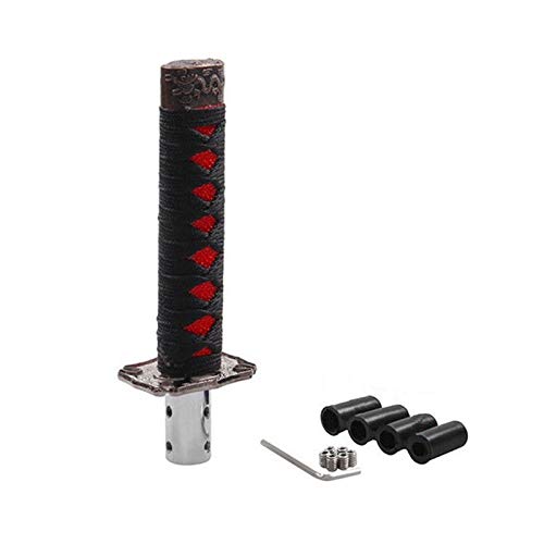 Samurai Sword Automatic Leather Shift Knob Universal For Lockbutton Transmission Cool Katana Gear Shifter Lever 100150260mm