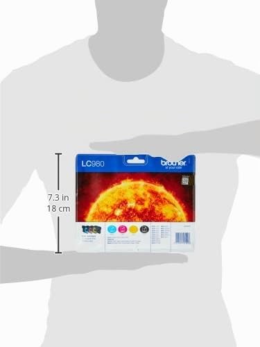 Brother LC980 Tintenpatrone, Multipack, schwarz/cyan/magenta/gelb – Ansicht 5