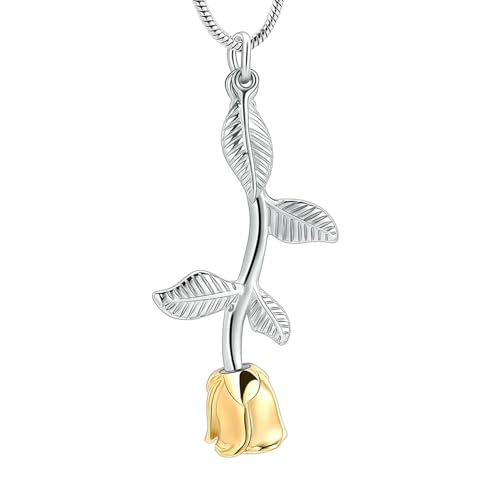 Colliers d'urne pour cendres et bijoux de crémation rose romantique en deuil