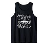 Joyeuse Pâques Dessin Noir Blanc Chocolat Enfants Cadeau Débardeur