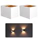 Produktbild SSC-LUXon EPITA 2er Set Wandlampe Innen weiß gold - moderne Wandbeleuchtung Up Down im Vintage Design mit 1x G9 Fassung 230 V