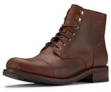 SUREWAY 6' Men's Lace-up Ankle Boots - Cap Toe, Captain Genuine Leather Lace up Chukka Boots for Men,Classic Comfort Oxford Style Footwear