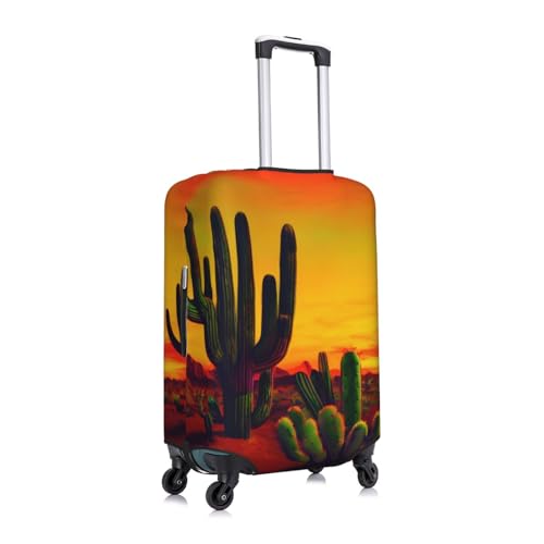 Cactus in Desert Luggage Covers For Suitcase Approved,Suitcase Cover Protector Fit 18-32 InchLuggage, X-Large3