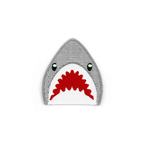 Winks For Days Shark Emoji Embroidered Iron-On Patch