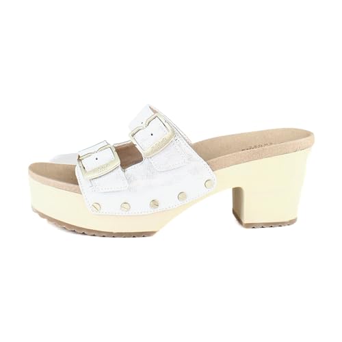 Dr. Scholl's Women's Original Vibe Platform Slide Sandal, Metallic Gold Leather, 102