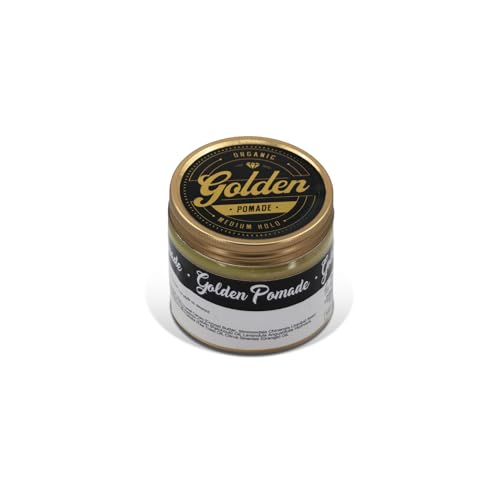 Golden Beards Organic Hair Pomade – 6.7 oz – Natural Styling Cream with Medium Hold & Matte Finish – Vegan, Handmade & Cruelty-Free Hair Grooming