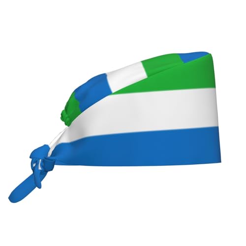 BLWSLC Casquette de travail respirante avec drapeau de la Sierra Leone - Casquette de travail réglable pour diverses occasions intérieures et extérieures - Noir