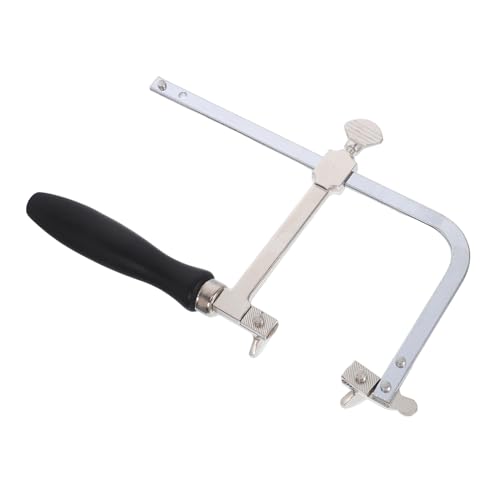 Gadpiparty Marco de de Arco Ajustable Forma Mango Ergonómico de Alambre Resistente para Corte Preciso Carpintería y Metalurgia Portátil y Fácil de Transportar
