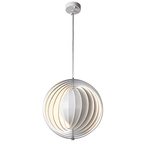 Plafonnier pendentif blanc en aluminium multicouche 42cm à hauteur réglable