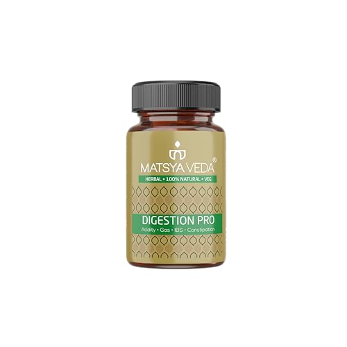 Image of Matsya Veda Digestion Pro Ayurvedic Supplement for Digestion, Acidity, Constipation & Gas- 60 Capsules (Pack Of 1)
