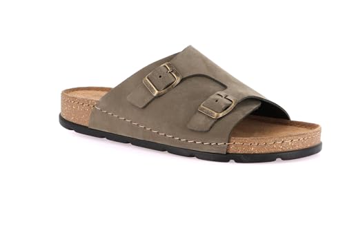 Pantoufle à bride Grunland Siru en nubuck souple pour un confort quotidien optimal