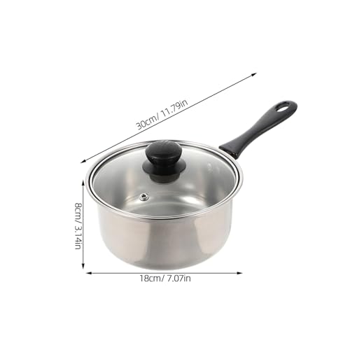 Olla de leche de acero inoxidable Housoutil con tapa de absorción óptima de calor 3
