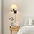 TRLIFE Wall Sconce Plug in, Dimmable Wall Sconces Set of Two Swing Arm Wall Lights with Plug in Cord and On/Off Dimmer Rotary Switch, 9.4" Medium Beige Fabric Shade(2 Pack, 2 Bulbs)