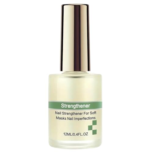 GXGM 2 Pezzi Esmalte fortalecedor de uñas con biotina, silicio y queratina, esmalte curativo para uñas dañadas, esmalte transparente fortalecedor y curativo para uñas frágiles, para manos y pies.