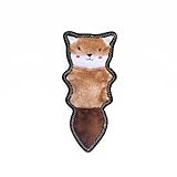 ZippyPaws Z-Stitch Skinny Peltz - No Stuffing Dog Toy to Keep Them Busy, for Small, Medium, & Large Dogs, Squeaky Pet Toy, Soft Plush Unstuffed Chew Toys - Chipmunk, 12.5