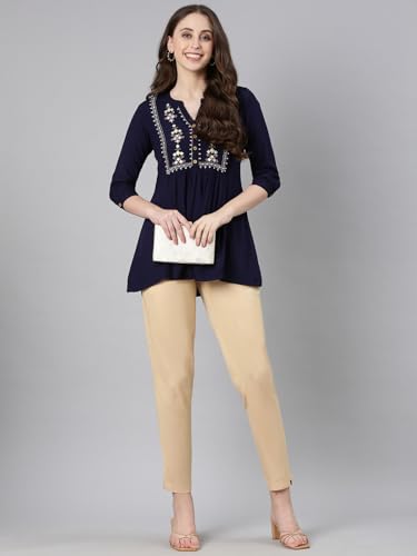 Image of TWIN BIRDS Women Viscose Cotton Kurti Pants | Stretch Ethnic Daily Trousers