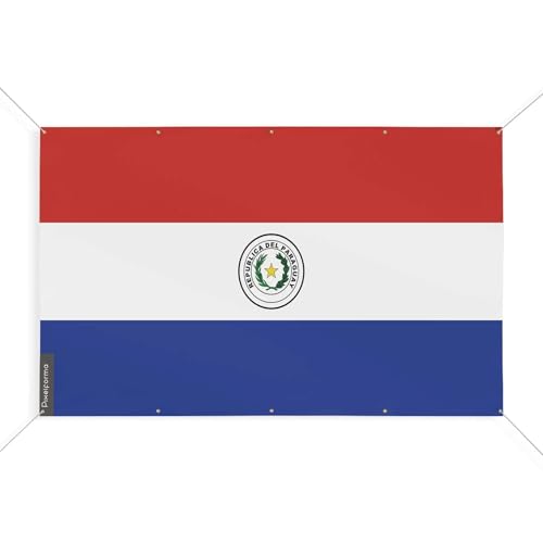 Drapeau Paraguay 10 oeillets pour votre décoration de match et fête