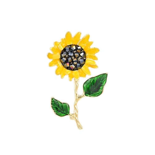 Broche tournesol originale badge fleur jaune motif végétal pour customiser un vêtement