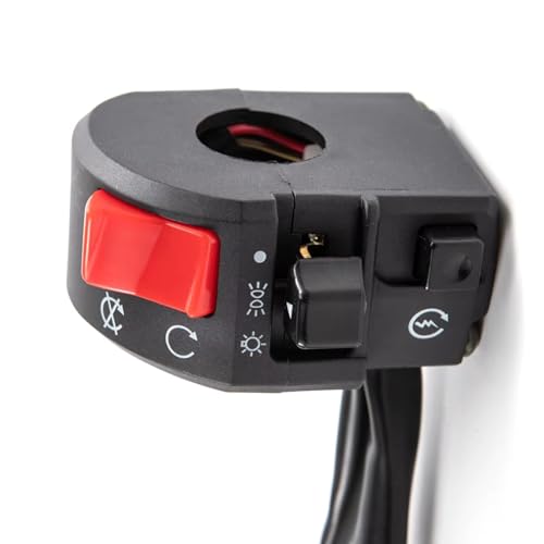 Interrupteur de commande de guidon de moto 22mm droit complet - 2
