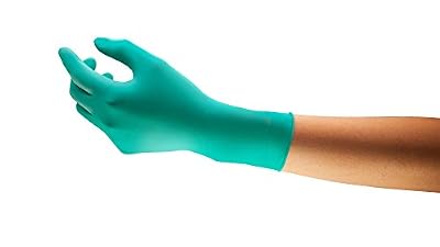 Ansell TouchNTuff 92-605 Gants à Usage Unique en Nitrile pour Milieu Chimique, Mécanique et Alimentaire non Poudré, Vert, Taille 8.5 - 9 (Boîte de 100 Gants)