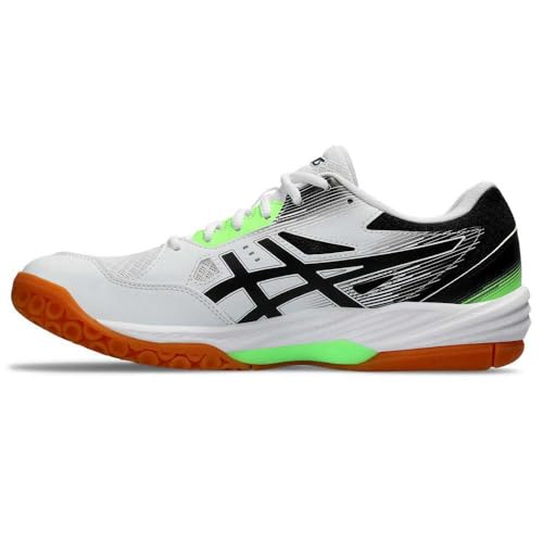 ASICS Tênis de quadra masculino Gel-Task 3 Indoor, Branco/preto, 40.5