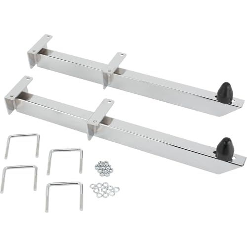 Speedway Motors Chrome Traction Bars - 28 Inch - Improve Traction & Eliminate Wheel Hop - Premium Steel Construction - Includes U-Bolts, Snubbers, and Hardware - Non-Polished Flash Chrome Finish