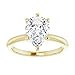 14K Solid Gold Handmade Engagement Ring 1.50 CT Pear Cut Moissanite Diamond Solitaire Wedding/Bridal Ring for Women/Her Propose Ring (Yellow)
