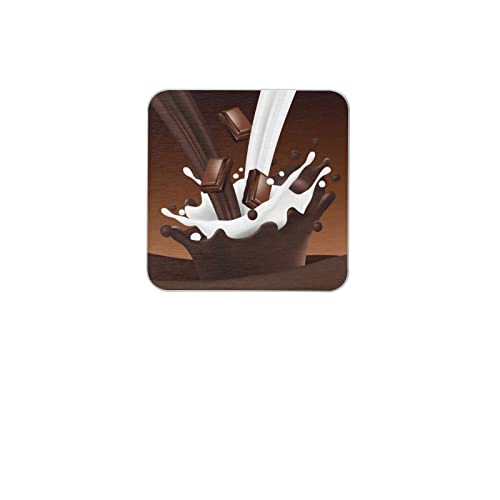 Huimin Lot de 6 sous-verres carrés en diatomite chocolat - Décoration de bureau pour salle de bain - 10 x 10 cm Cover