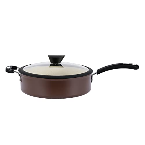 Ozeri Stone Earth All-In-One Sauce Pan 100% Apeo, Genx, Pfbs, Pfos, Pfoa, Nmp And Nep-Free German-Made Coating, 5 L (5.3 Quart), Coconut Brown #TOP2