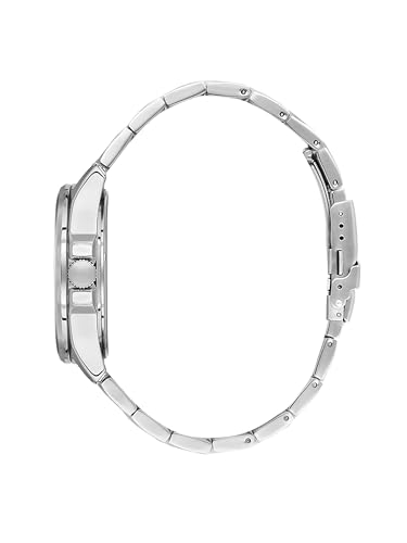 Image of Daniel Klein Men Analog Watch | Silver Case | Dark Green Dial | Silver Stainless Steel Strap | 44 mm | Water Resistant 5 ATM | DK.6.14202-4