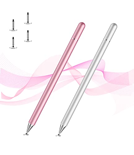 Active Stylus Pen for All Touch Screens, Kenkor Stylus Pen for Pad with Magnetic Cap, Universal Capacitive Pen for Nintendo Switch 2/ Android Pad Mini/Galaxy Note/Huawei (4 Interchangeable Tips)