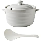 [Pratica e multifunzionale]: non solo for la zuppa! Questa versatile zuppiera è adatta a una varietà di piatti, tra cui pasta, antipasti, frutta e altro ancora. Può essere utilizzata in forno, microonde, frigorifero e lavastoviglie. Attenzione: non utilizzare su fuoco diretto o fornelli a induzione.