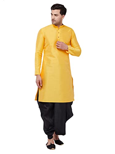 Image of VASTRAMAY Men's Silk Blend Printed Kurta And Dhoti Set Vasmk001Ndtmother