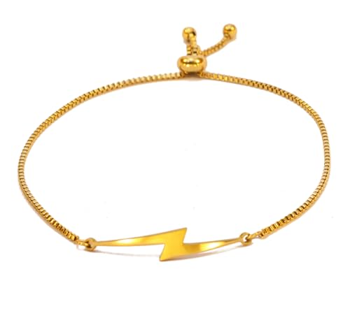 Image of 3 Colors Simple Charm Lightning Bolt Adjustable Bracelet Weather Jewelry