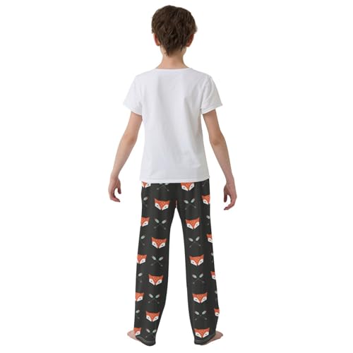 Fox Arrow Boys Long Pants Soft Trousers Elastic Waist Kids Lounge Bottoms with Pockets S-XL3