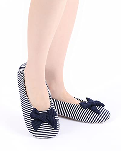 Image of Panda Bros Women's Ballerina House Slippers,Anti-Skid Comfy Warm Ballet Style Slippers