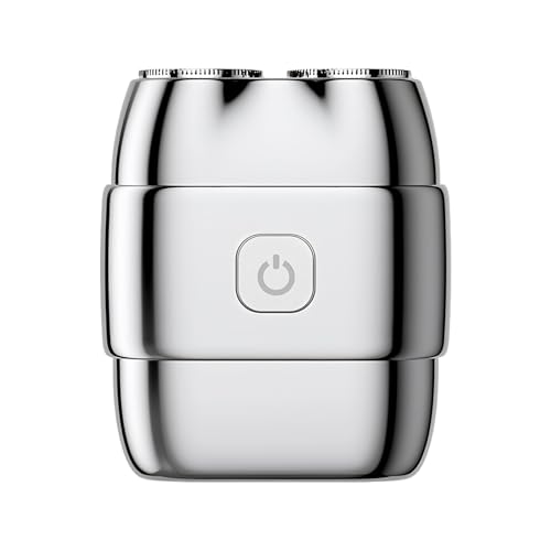 Rasoio Elettrico Mini - Rasoio Elettrico da Viso per Uomini,Doppia Testa Batteria di Lunga Durata Leggero Utilizzo Umido e Asciutto, per Barba Casa Viaggio Toeletta Personale