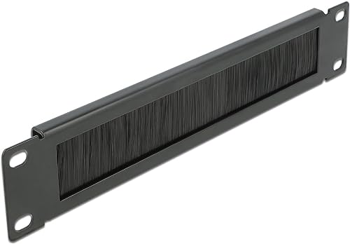 Preisvergleich Produktbild Delock 10 Kabelmanagement Bürstenleiste 1 HE schwarz